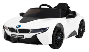 Одноместный электромобиль BMW I8 LIFT, белый цена и информация | Электромобили для детей | 220.lv