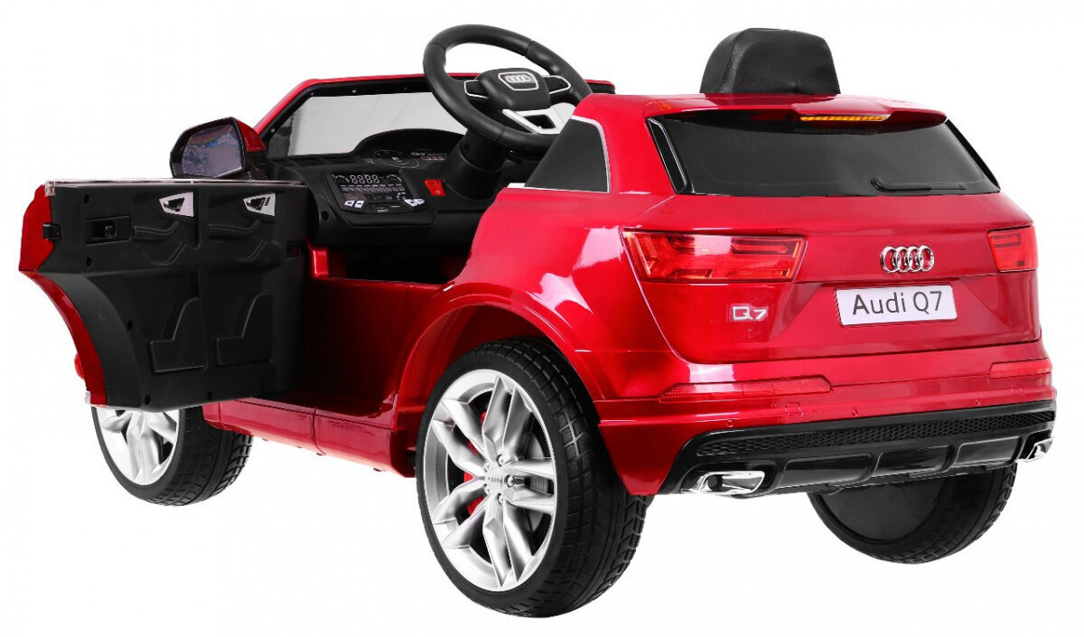 Audi Q7 vienvietīgs elektromobilis, sarkans cena un informācija | Bērnu elektroauto | 220.lv