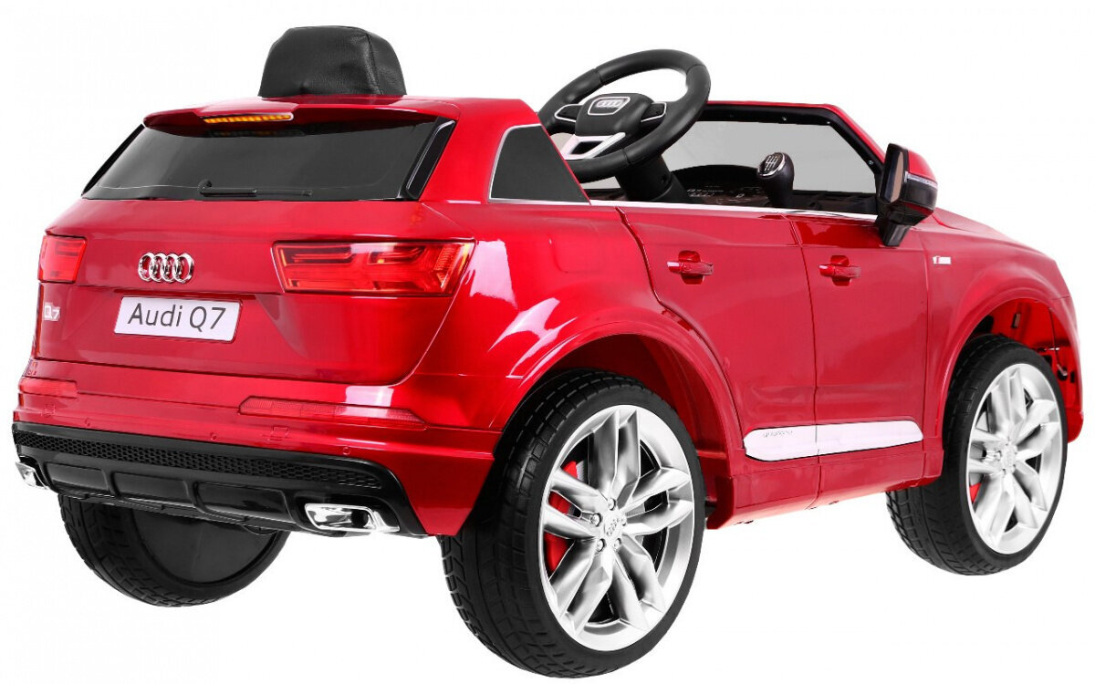 Audi Q7 vienvietīgs elektromobilis, sarkans цена и информация | Bērnu elektroauto | 220.lv