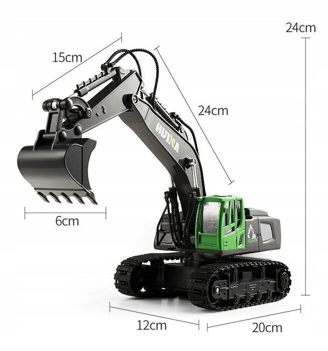 Tālvadības ekskavators, 1:18 cena un informācija | Rotaļlietas zēniem | 220.lv