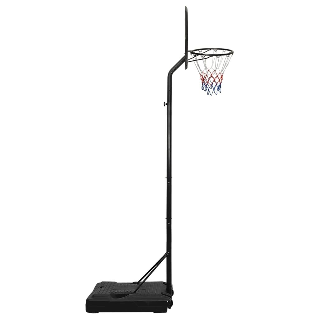 vidaXL basketbola vairogs, melns, 282-352 cm, polietilēns цена и информация | Basketbola statīvi | 220.lv