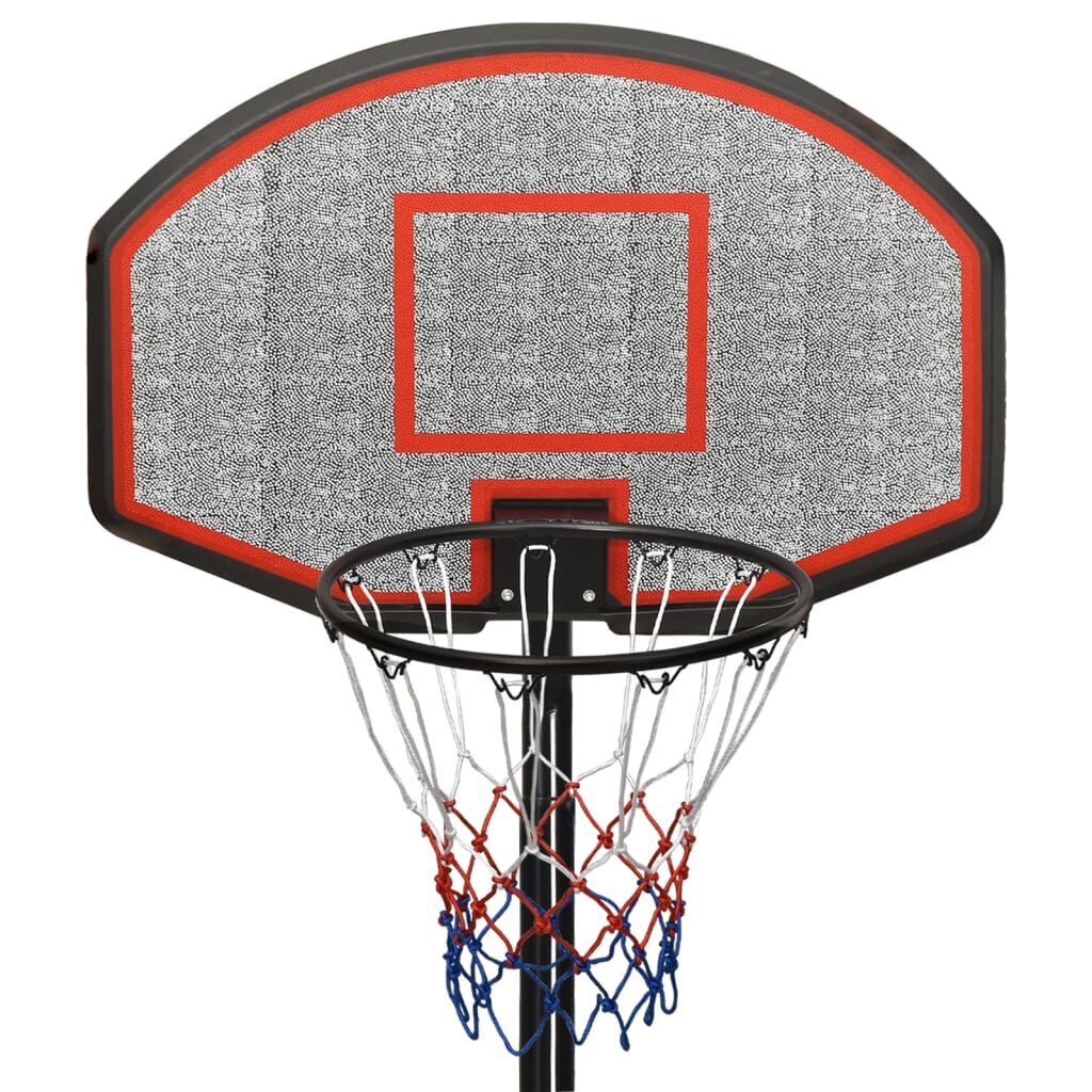 vidaXL basketbola vairogs, melns, 282-352 cm, polietilēns cena un informācija | Basketbola statīvi | 220.lv