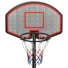 vidaXL basketbola vairogs, melns, 237-307 cm, polietilēns цена и информация | Баскетбольные стойки | 220.lv