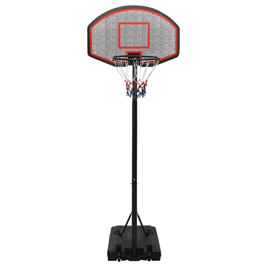 vidaXL basketbola vairogs, melns, 237-307 cm, polietilēns цена и информация | Basketbola statīvi | 220.lv