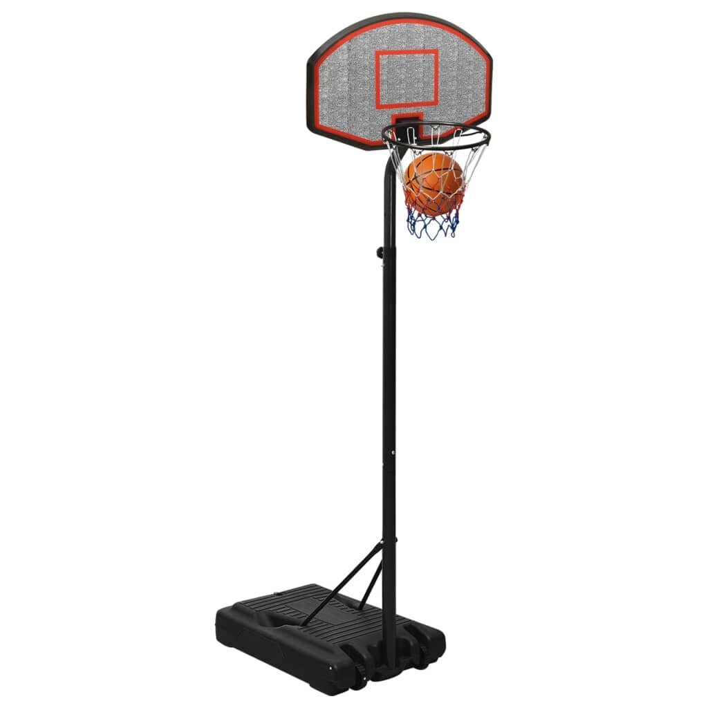 vidaXL basketbola vairogs, melns, 237-307 cm, polietilēns cena un informācija | Basketbola statīvi | 220.lv