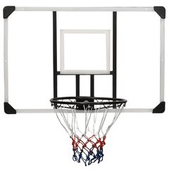vidaXL basketbola vairogs, caurspīdīgs, 106x69x3 cm, polikarbonāts цена и информация | Баскетбольные щиты | 220.lv