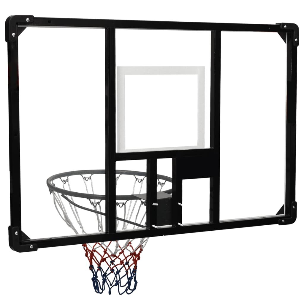 vidaXL basketbola vairogs, caurspīdīgs, 106x69x3 cm, polikarbonāts цена и информация | Basketbola grozi | 220.lv