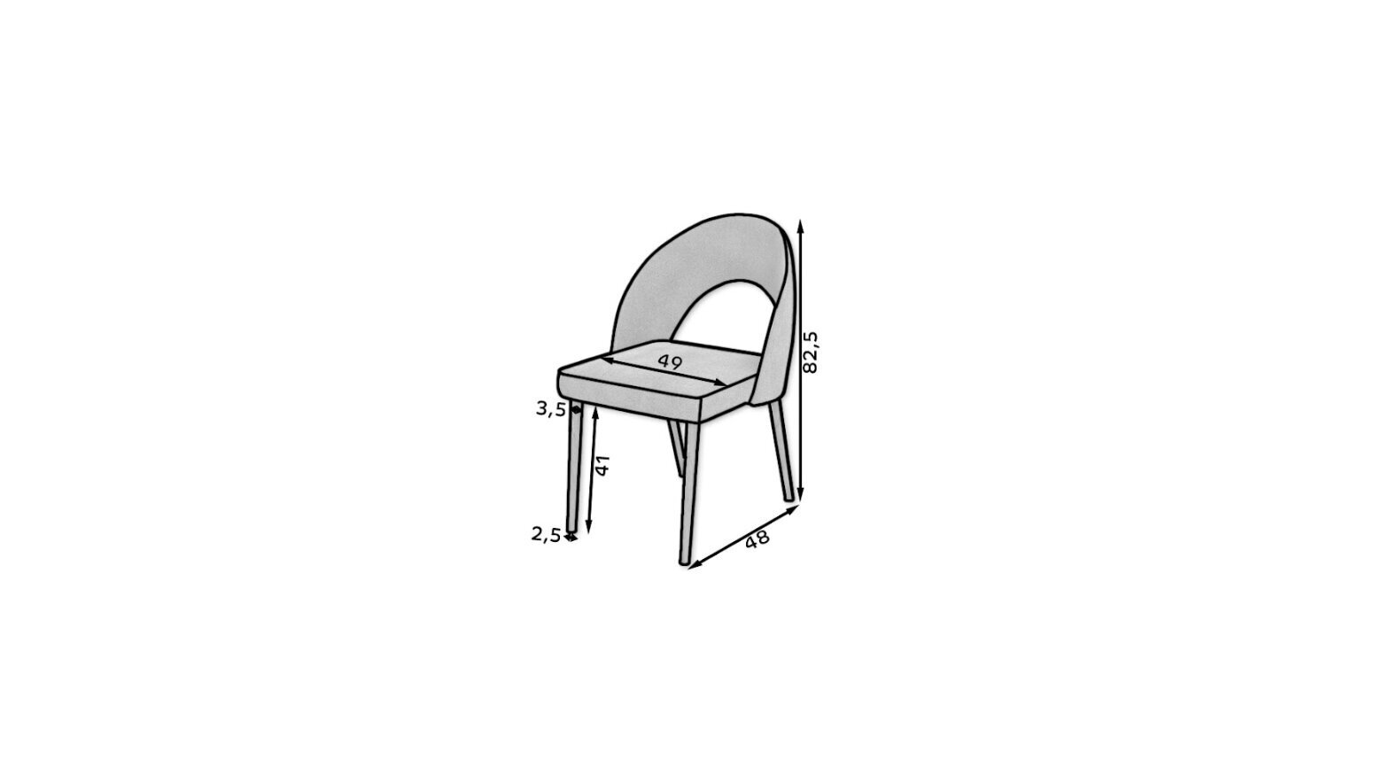 Krēsls ADRK Furniture 82 Rodos, zaļš cena un informācija | Virtuves un ēdamistabas krēsli | 220.lv