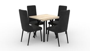 Virtuves mēbeļu komplekts ADRK Furniture 83 Rodos, melns/brūns цена и информация | Комплекты мебели для столовой | 220.lv