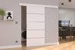 Bīdāmās durvis nišām ADRK Furniture Biella 86, baltas cena un informācija | Skapji | 220.lv