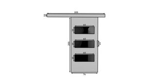 Раздвижные двери для ниш ADRK Furniture Ares 76, коричневый цена и информация | Шкафы | 220.lv