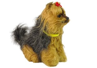 Interaktīvs plīša suns "Jorkšīras terjers", melns/brūns cena un informācija | Mīkstās (plīša) rotaļlietas | 220.lv
