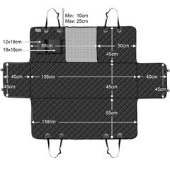 Aizsargpaklājiņš automašīnā suņiem, RAGI, ūdensnecaurlaidīgs, melns цена и информация | Аксессуары для путешествий | 220.lv