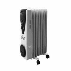 Eļļas radiators (7 kameras) EDM Balts 1500 W cena un informācija | Sildītāji | 220.lv