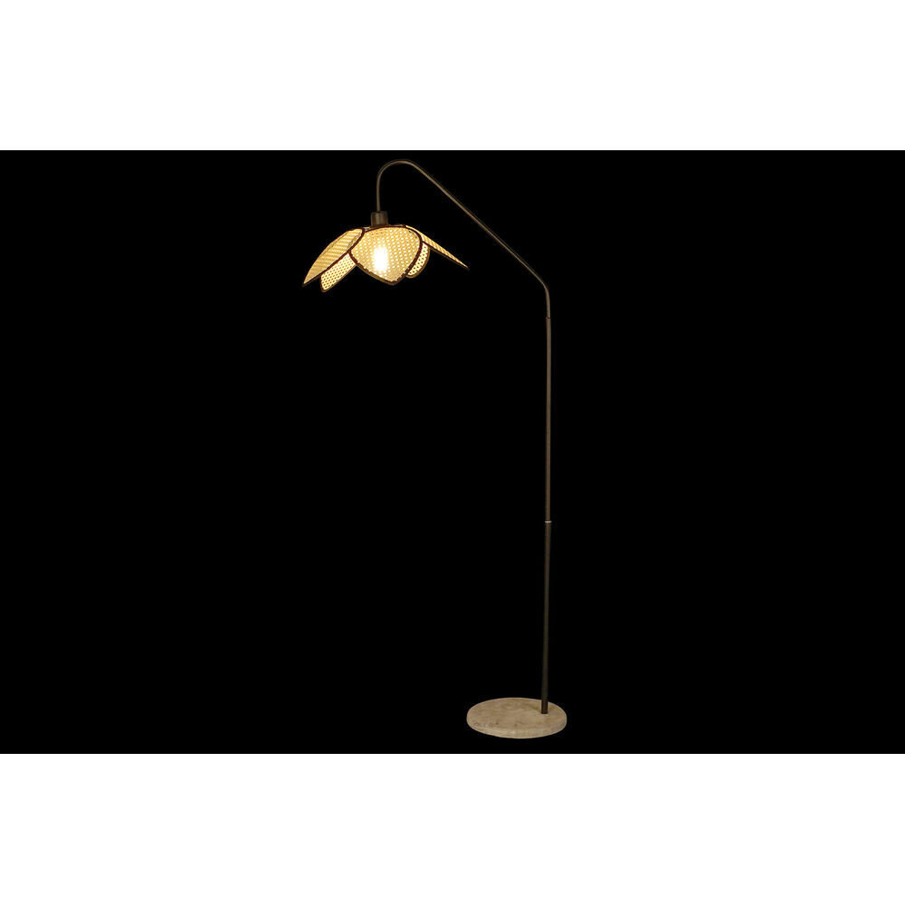 Grdas lampa DKD Home Decor Melns Pelks Metls Cements Rotangpalma 60 W (45 x 72 x 165 cm) cena un informācija | Piekaramās lampas | 220.lv