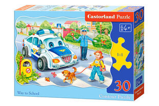 Puzle Castorland Way to School, 30 daļu cena un informācija | Puzles, 3D puzles | 220.lv