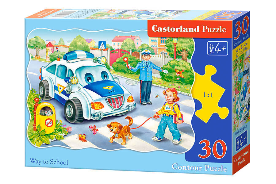 Puzle Castorland Way to School, 30 daļu цена и информация | Puzles, 3D puzles | 220.lv