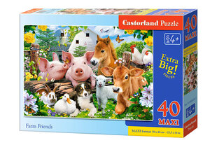 Puzzle Castorland Farm Friends, 40 daļas cena un informācija | Puzles, 3D puzles | 220.lv