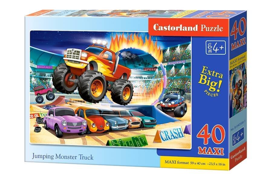 Puzle Castorland Jumping Monster Truck, 40 daļu цена и информация | Puzles, 3D puzles | 220.lv