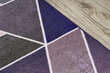 Neslīdošs paklājs Trīsstūri violets 90 cm cena un informācija | Paklāji | 220.lv