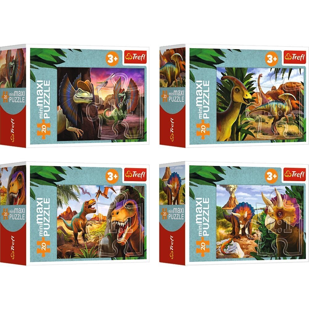 TREFL Mini Maxi puzle "Dinozauri" 20 gab. cena un informācija | Puzles, 3D puzles | 220.lv