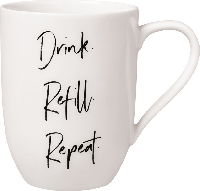 Like by Villeroy & Boch Statement krūze Drink.Refill.Repeat, 340 ml cena un informācija | Glāzes, krūzes, karafes | 220.lv