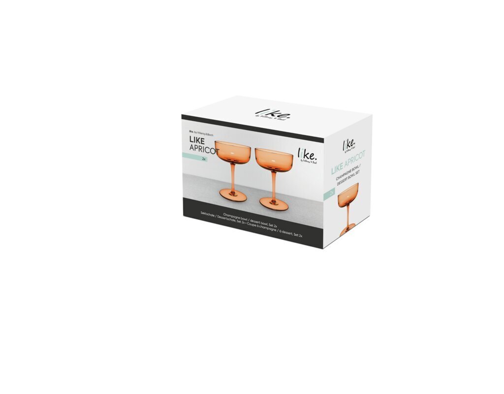 Like by Villeroy & Boch Apricot glāzes šampanietim, 100 ml, 2 gab. цена и информация | Glāzes, krūzes, karafes | 220.lv