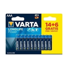 Baterijas Varta Longlife Power (20 gb.) cena un informācija | Baterijas | 220.lv