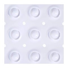 Neslīdošs dušas paklājs 5five Balts PVC (55 x 55 cm) цена и информация | Аксессуары для ванной комнаты | 220.lv