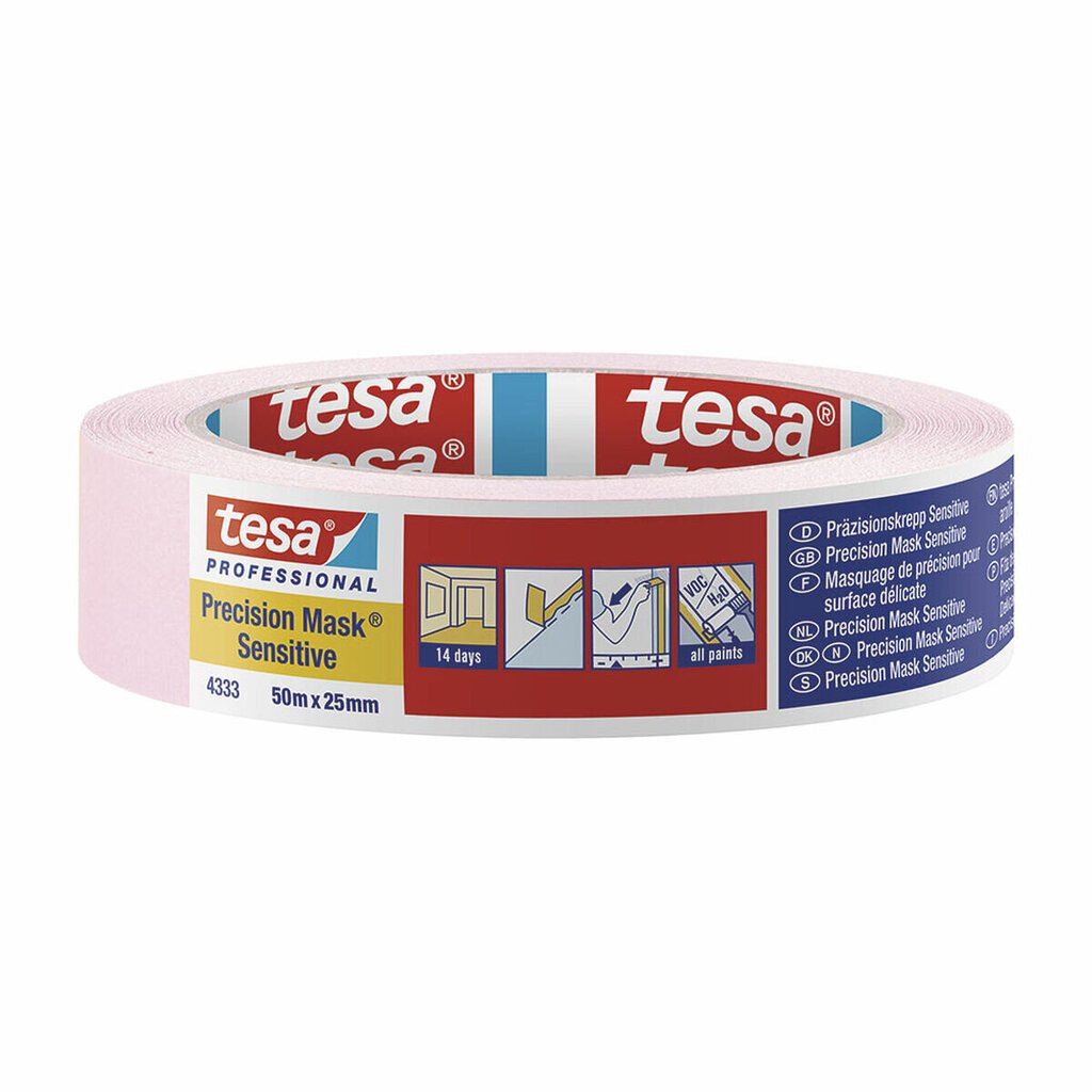 Līmlente TESA Precision mask sensitive Rozā (50 m x 25 mm) цена и информация | Rokas instrumenti | 220.lv
