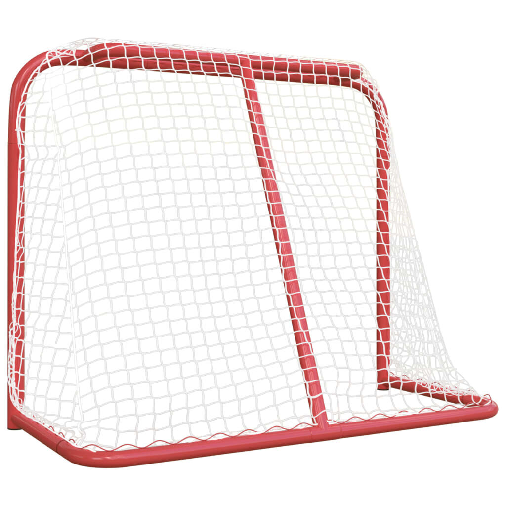 vidaXL hokeja vārti, sarkanbalti, 183x71x122 cm, poliesters cena un informācija | Florbols | 220.lv