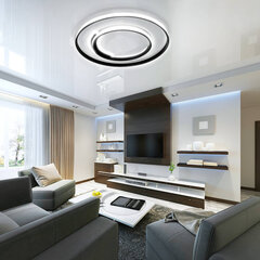 Regulējams LED 76W griestu gaismeklis CIRCLES & LINES(2700-6500K,6080Lm) cena un informācija | Griestu lampas | 220.lv