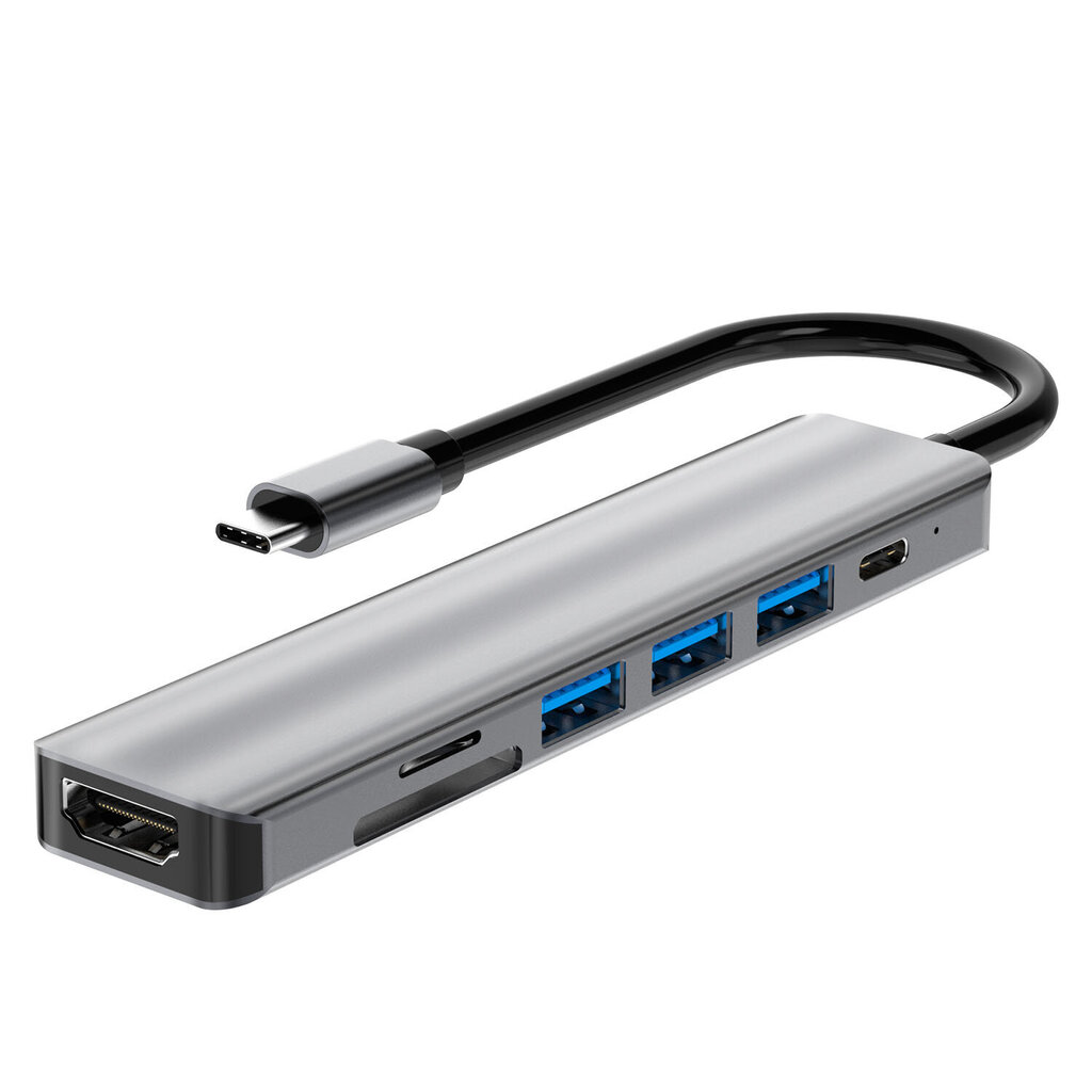 Sadalītājs Hub7in1 USB-C/HDMI/Micro SD цена и информация | Adapteri un USB centrmezgli | 220.lv