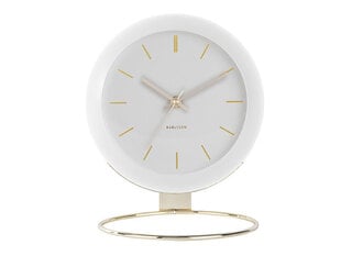 Galda pulkstenis Globe L ø21 cm, balts cena un informācija | Pulksteņi | 220.lv
