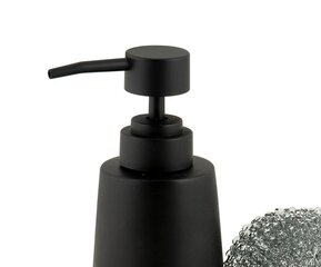 Дозатор для мыла с губкой, черный цена и информация | Кухонные принадлежности | 220.lv
