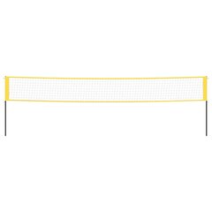 vidaXL badmintona tīkls, dzeltens un melns, 600x155 cm, PE audums цена и информация | Комплект бадминтона Sportech 4+S 000226 | 220.lv