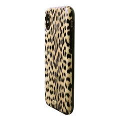 Puro Glam Leopard Cover iPhone Xs Max czarny|black Limited Edition IPCX65LEO1BLK cena un informācija | Telefonu vāciņi, maciņi | 220.lv