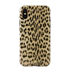 Puro Glam Leopard Cover iPhone Xs Max czarny|black Limited Edition IPCX65LEO1BLK cena un informācija | Telefonu vāciņi, maciņi | 220.lv