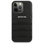 AMG AMHCP14LGSEBK iPhone 14 Pro 6,1" czarny|black hardcase Leather Debossed Lines цена и информация | Telefonu vāciņi, maciņi | 220.lv