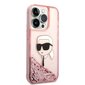 Karl Lagerfeld KLHCP14LLNKHCP iPhone 14 Pro 6,1" różowy|pink hardcase Glitter Karl Head cena un informācija | Telefonu vāciņi, maciņi | 220.lv