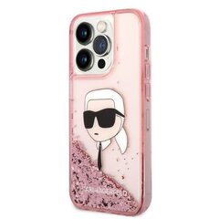 Karl Lagerfeld KLHCP14LLNKHCP iPhone 14 Pro 6,1" różowy|pink hardcase Glitter Karl Head цена и информация | Чехлы для телефонов | 220.lv