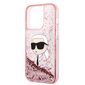 Karl Lagerfeld KLHCP14LLNKHCP iPhone 14 Pro 6,1" różowy|pink hardcase Glitter Karl Head cena un informācija | Telefonu vāciņi, maciņi | 220.lv