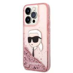 Karl Lagerfeld KLHCP14XLNKHCP iPhone 14 Pro Max 6,7" różowy|pink hardcase Glitter Karl Head цена и информация | Чехлы для телефонов | 220.lv