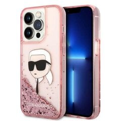 Karl Lagerfeld KLHCP14XLNKHCP iPhone 14 Pro Max 6,7" różowy|pink hardcase Glitter Karl Head cena un informācija | Telefonu vāciņi, maciņi | 220.lv