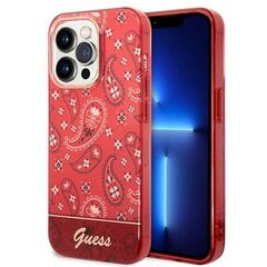 Guess GUHCP14XHGBNHR iPhone 14 Pro Max 6,7" czerwony|red hardcase Bandana Paisley cena un informācija | Telefonu vāciņi, maciņi | 220.lv