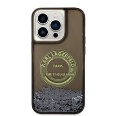 Karl Lagerfeld KLHCP14LLCRSGRK iPhone 14 Pro 6,1" czarny|black hardcase Liquid Glitter RSG цена и информация | Чехлы для телефонов | 220.lv