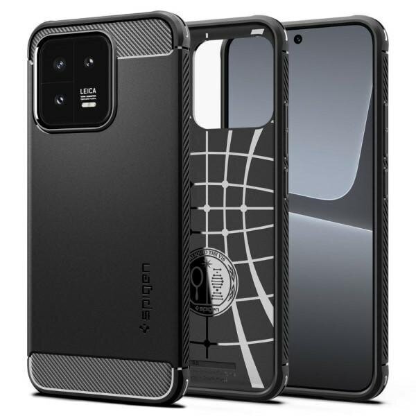 Spigen Rugged Armor Xiaomi 13 czarny|black matte ACS05323 cena un informācija | Telefonu vāciņi, maciņi | 220.lv