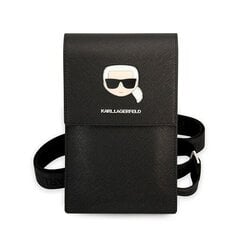 Karl Lagerfeld KLFLBKPXKSB iPhone X|Xs czarny|black bookcase Signature Glitter цена и информация | Чехлы для телефонов | 220.lv