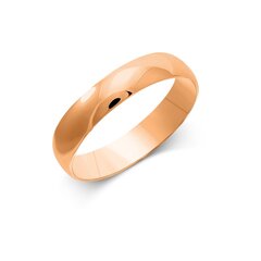 Zelta laulības gredzens 585, 4 mm, ZLGR004MM155, 1.75 g, izm. 15.5 cena un informācija | Gredzeni | 220.lv