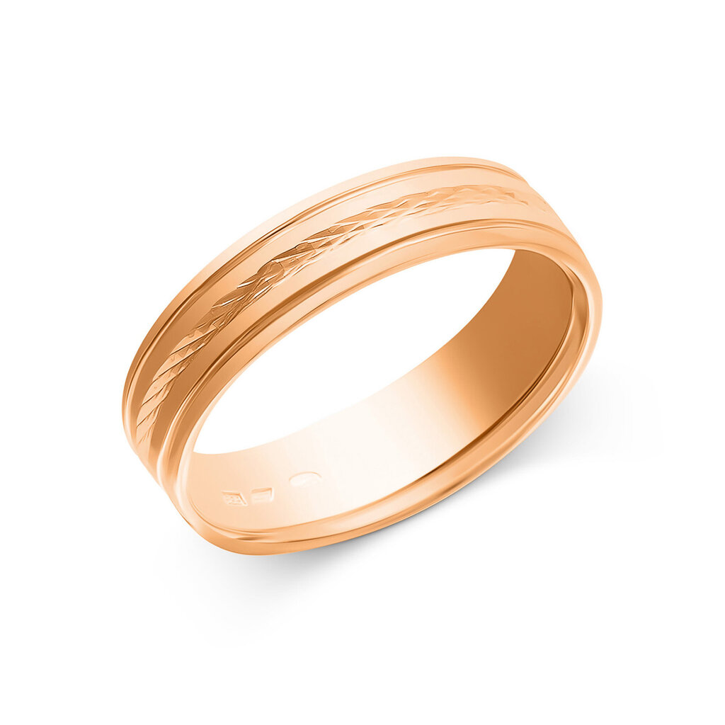 Zelta laulības gredzens 585, 5 mm, ZLGR005MM160, 2.93 g, izm. 16.0 cena un informācija | Gredzeni | 220.lv